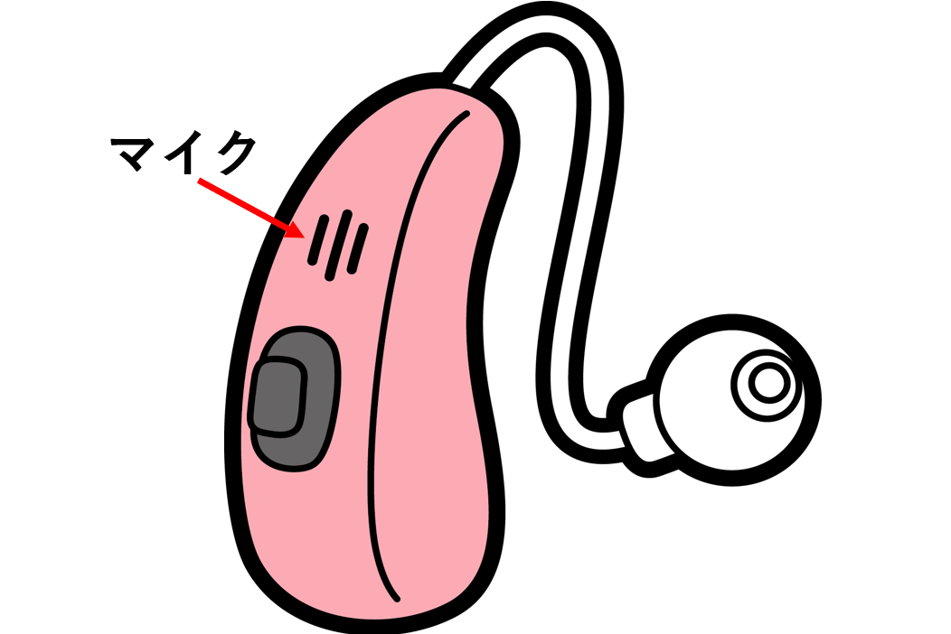 補聴器のマイク